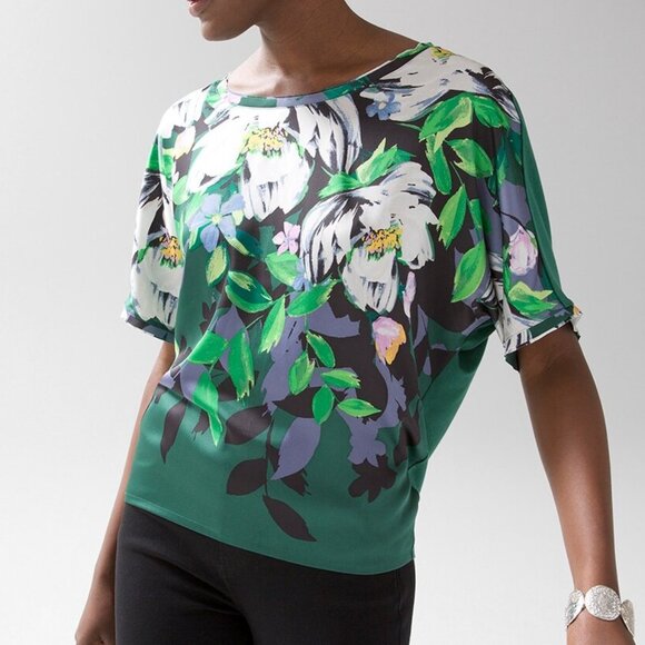 White House Black Market Tops - WHBM Woven Dolman Tee, Size S, Like New